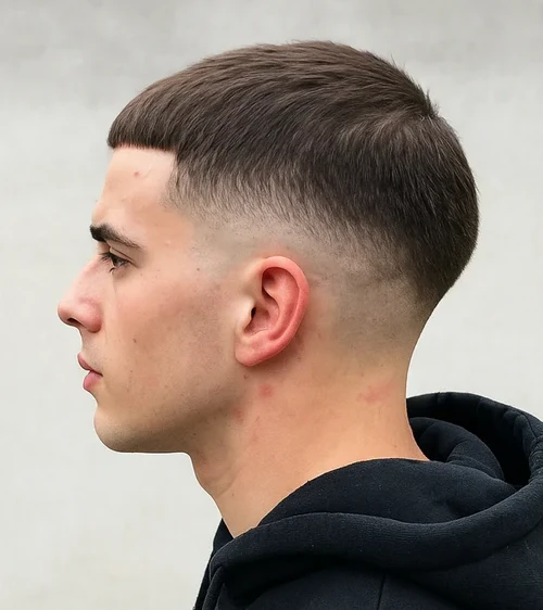 Buzz Cut with Mid Fade