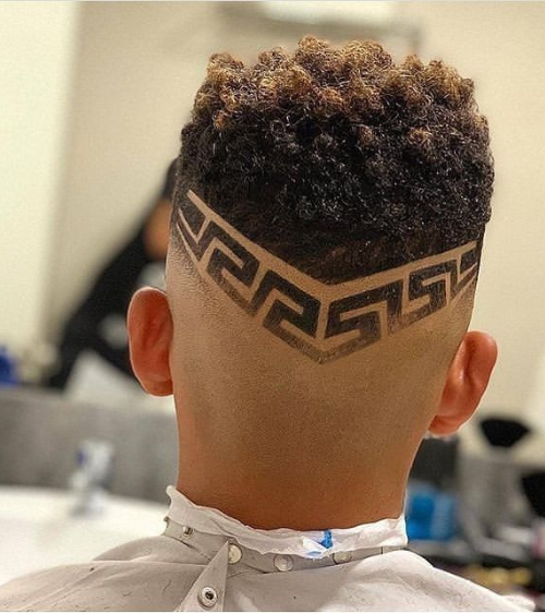 Cool Greek Design in Shaved Sides and Back