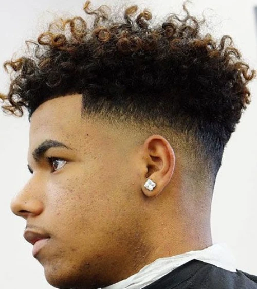 Curly Undercut Fade
