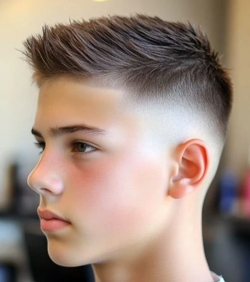 Faded Sides with Brushed Up Fringe