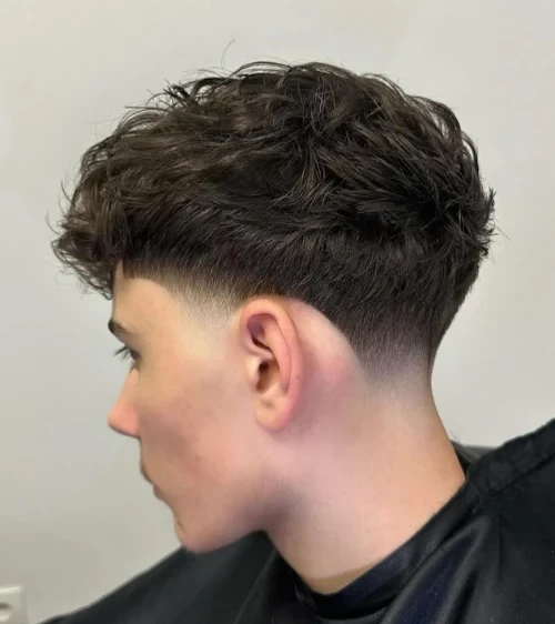 Fluffy Hair with Low Taper Fade