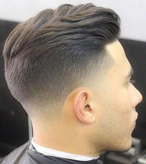Formal Side Swept Style with Mid Fade