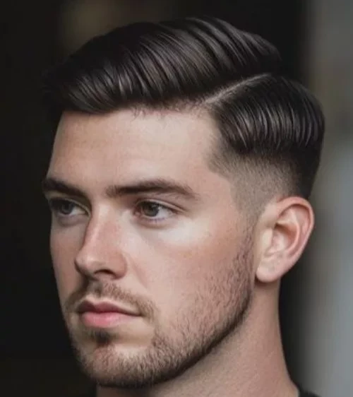 Hard Side Part with Low Taper Fade