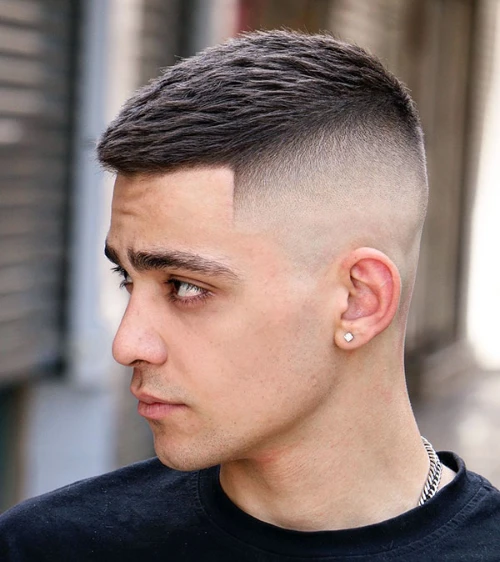 Long Buzz Cut Fade