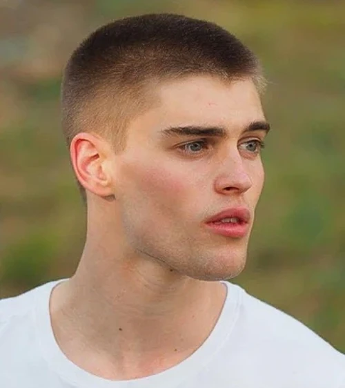 Long Buzz Cut with Taper Fade