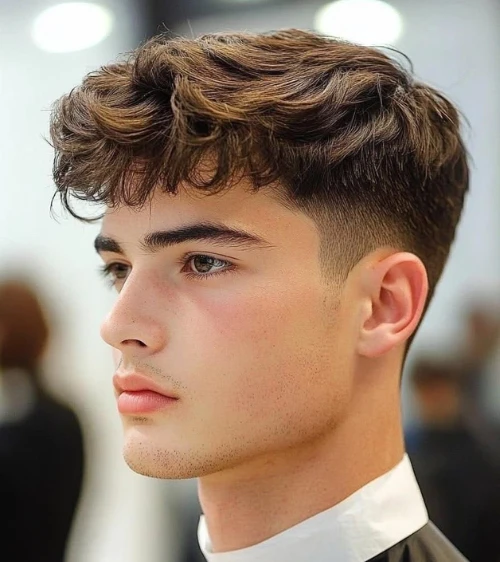 Low Fade with Textured Fringe