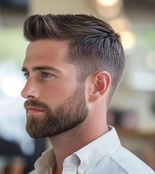 Low-Maintenance Short Hair with Beard