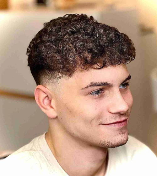  Low Taper Fade with Curly Hair