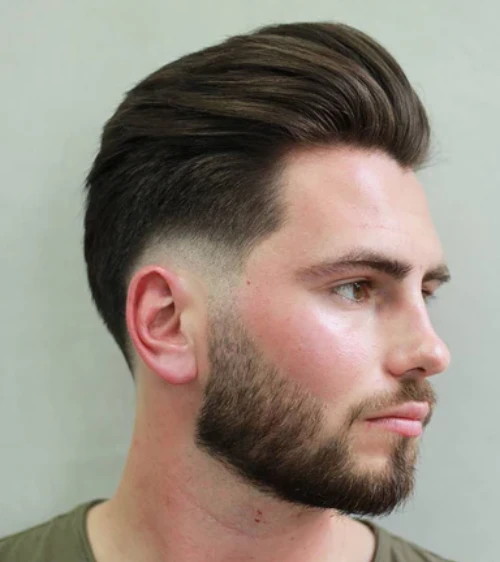 Low Taper Fade with Straight Hair