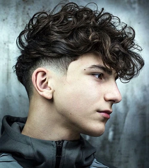  Low Taper Fade with Thick Curls