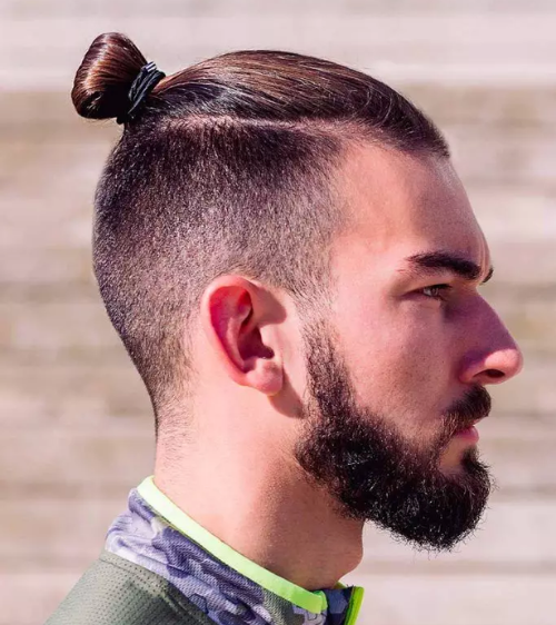 Mid Fade Samurai Bun