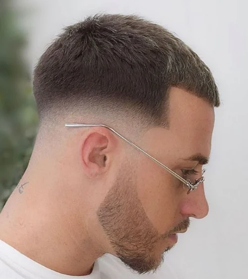 Modern Buzz Cut with Clean Low Fade