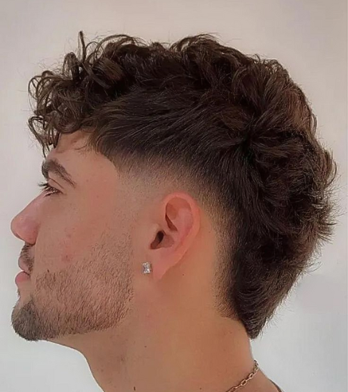Modern Mullet with Mid Fade