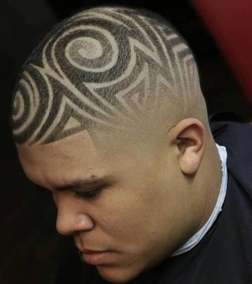 Shaved Triangles All Over Buzz Cut