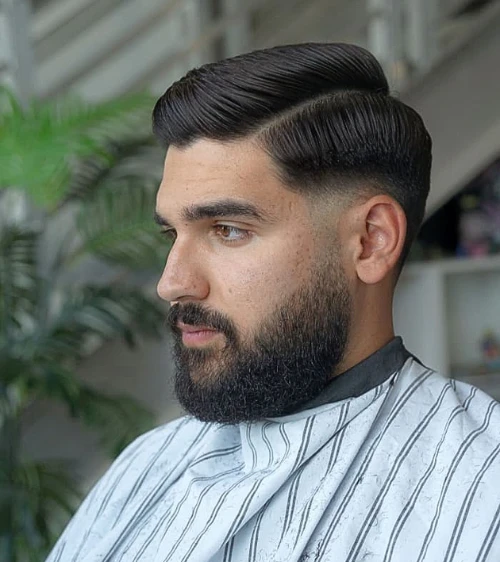 Short Brush Up with Low Taper Fade