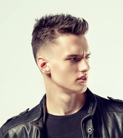 Short, Spiky Hair with Buzzed Sides