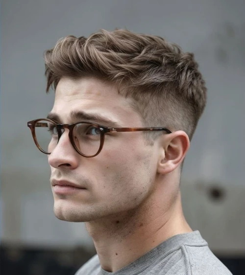 Short Tousled Hair with Cropped Sides