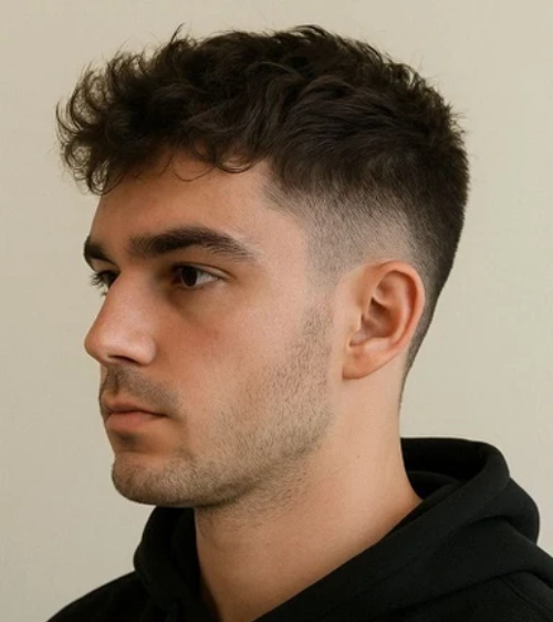 Textured Crop Mid Fade