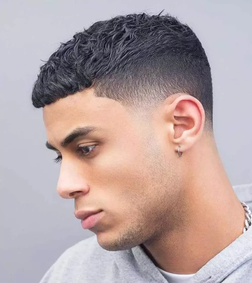 Textured French Crop with Low Taper Fade