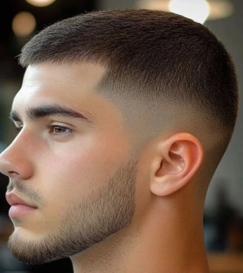 Thick Buzz Cut with Beard
