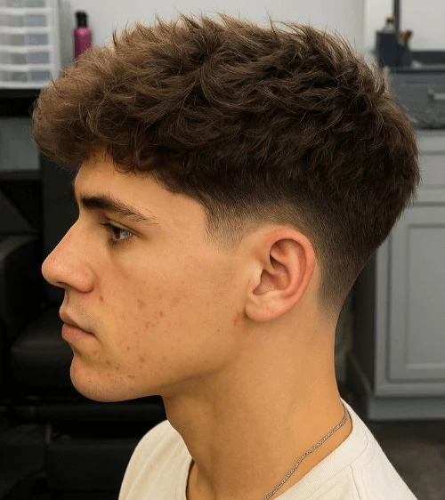 Thick Fluffy Style with Low Taper