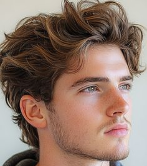 Tousled, Textured Medium Flow