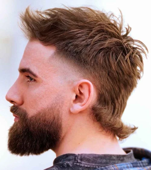 Edgy Mullet with Beard