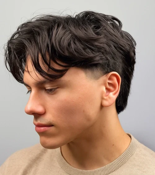Middle Part Mullet