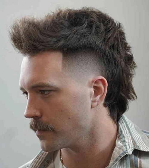 Quiff Mullet Fade