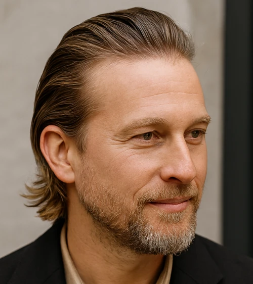 Long Hair Combed Back