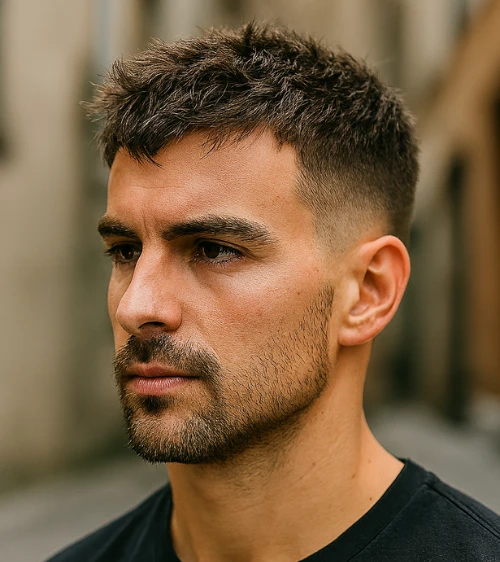 Messy, Short Crew Cut