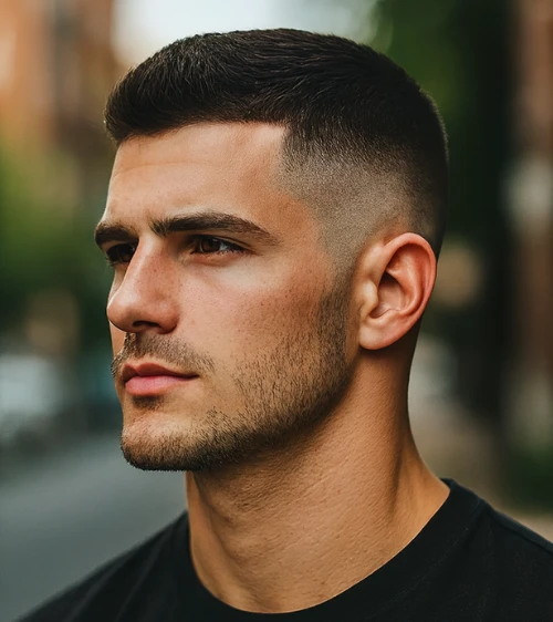 Mid Fade Crew Cut