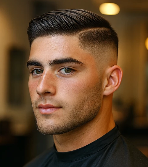 Modern Side Part with Mid Fade