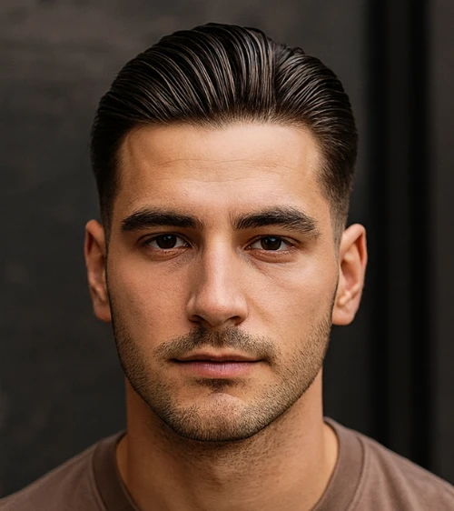 Parted Slick Back Taper