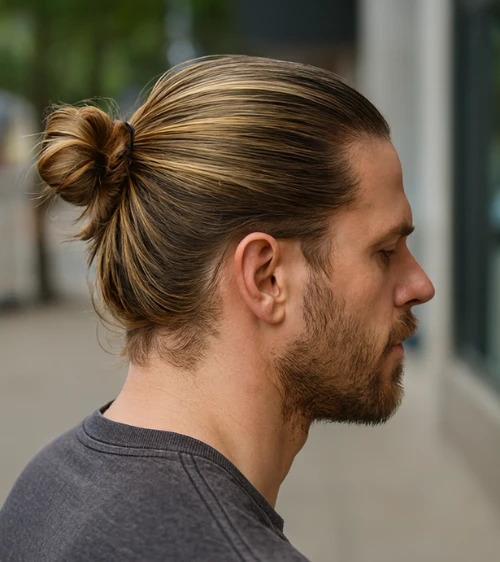 Slick Back Man Bun