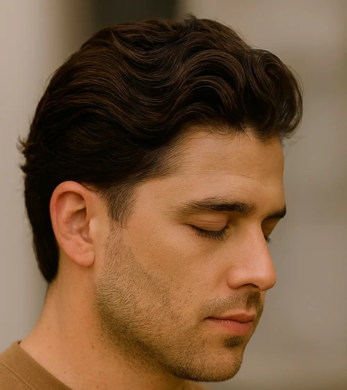 Wavy Combed Back Hair