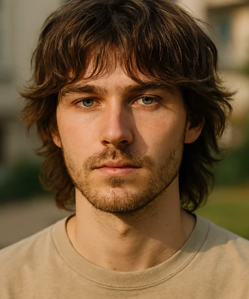 Middle Part Wolf Cut